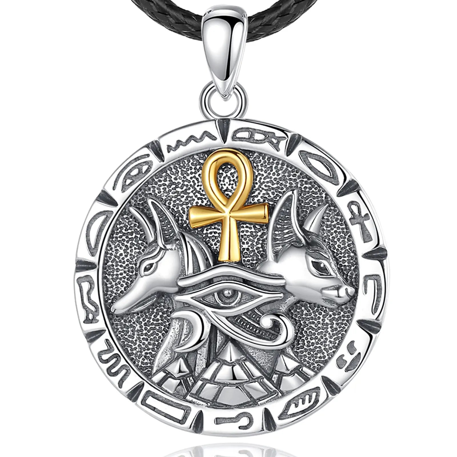 Eudora 925 Silver Anubis Necklace