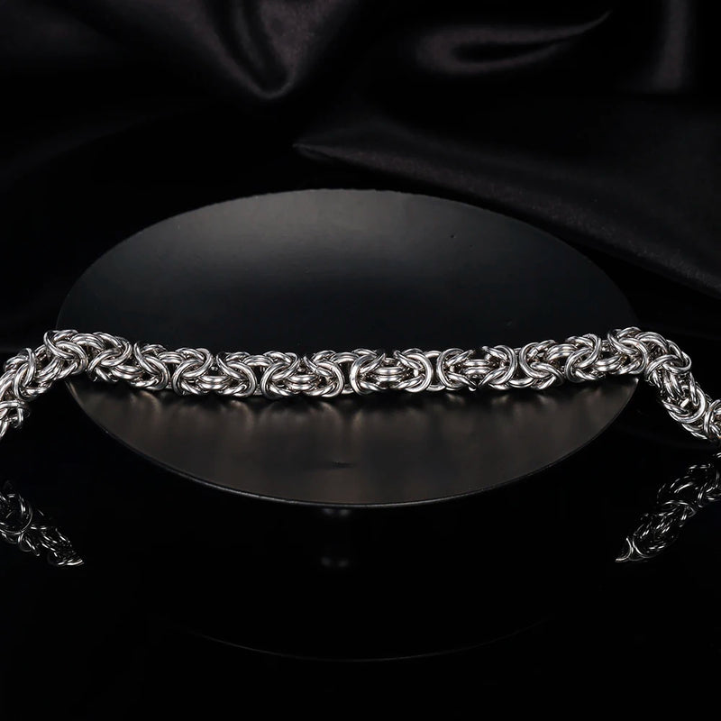 Silver Byzantine Emperor Chain Bracelet