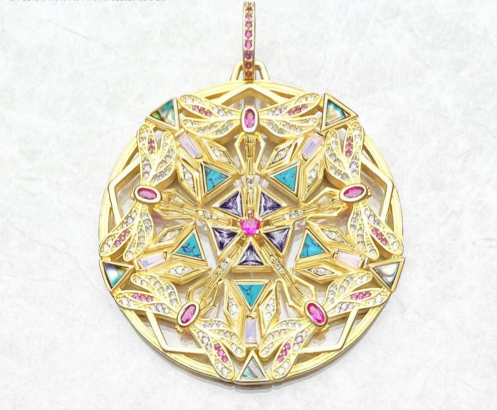 Kaleidoscope Dragonfly Pendant
