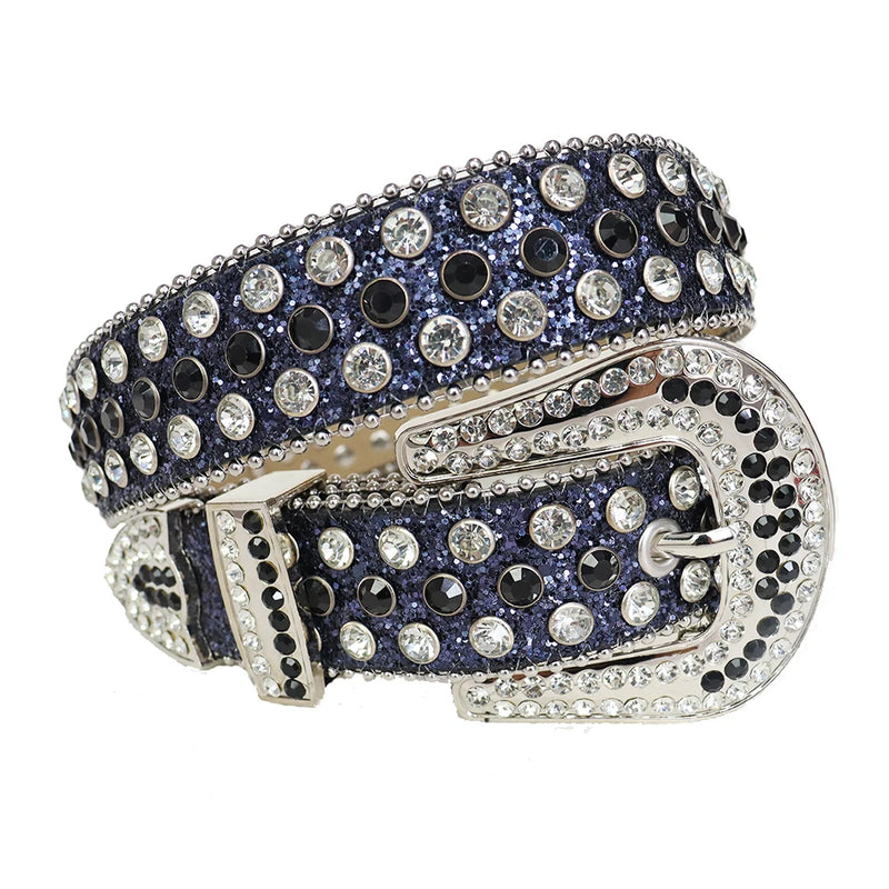 Rhinestone Western Cowboy Belt for Women Unisex