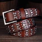 Genuine Leather Punk Rock Belt