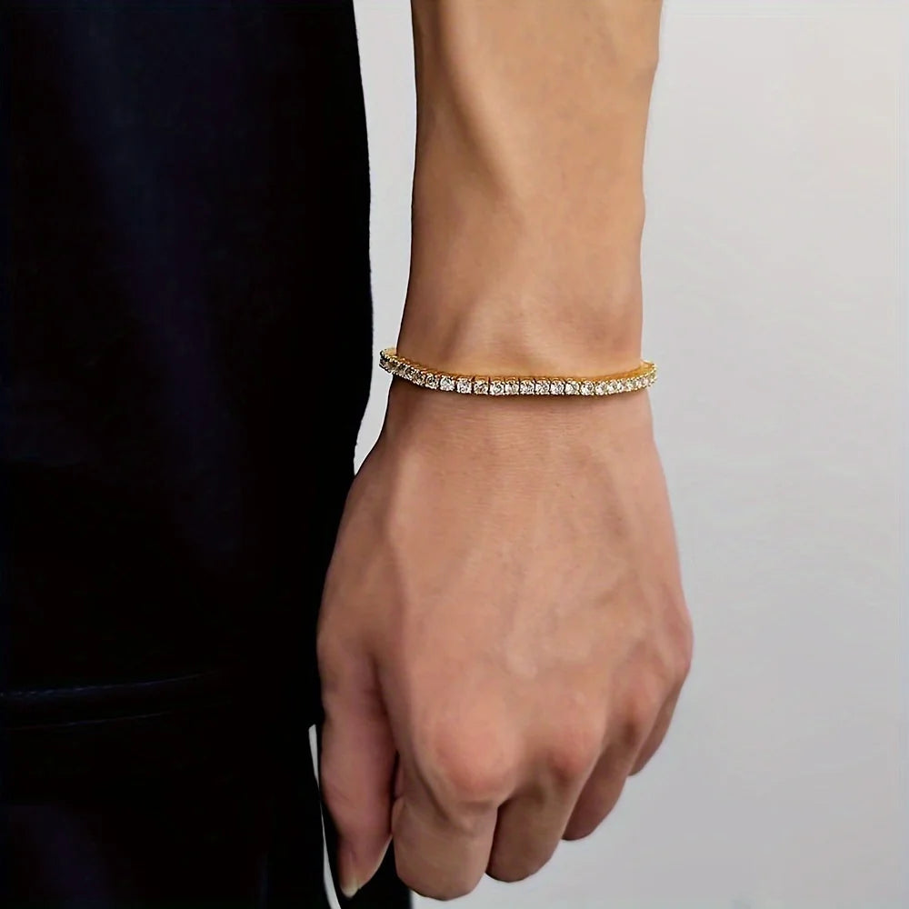 Pure Copper Zirconia Tennis Chain Bracelet