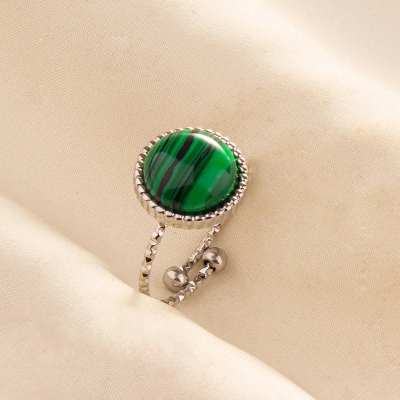 Green Turquoise Adjustable Ring