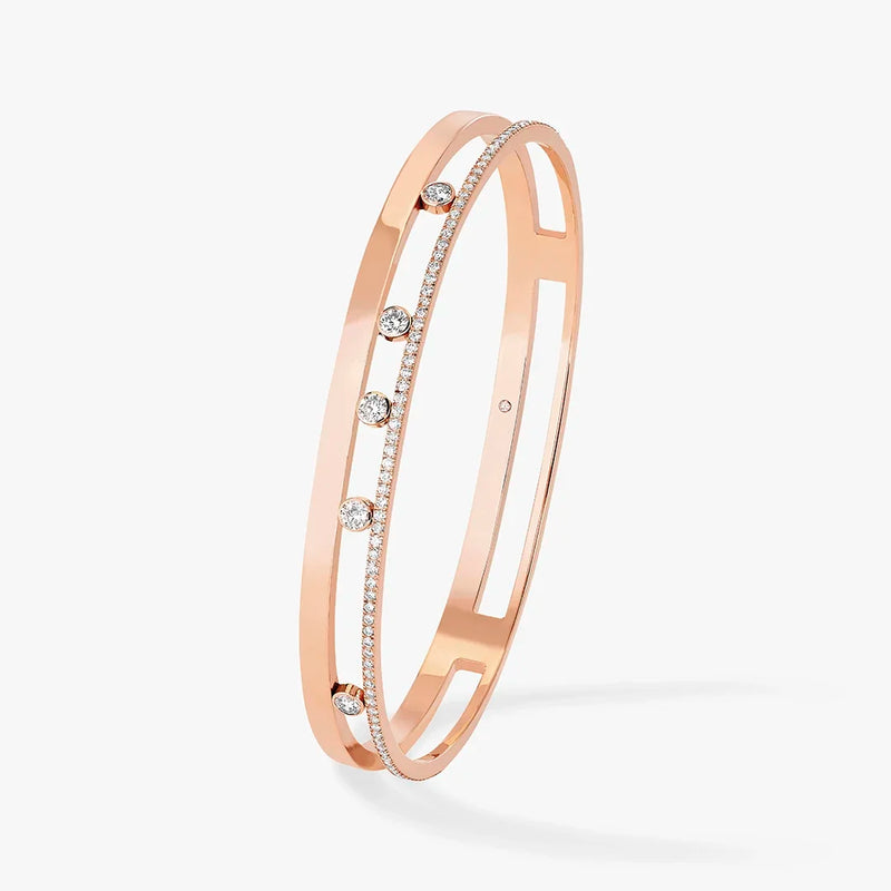 925 Sterling Silver Hollow Diamond Bracelet
