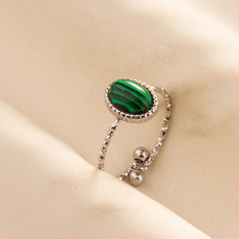 Green Turquoise Adjustable Ring