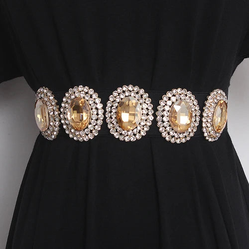 Luxury Rhinestone Pearl Waist Belt - Elegant & Chic