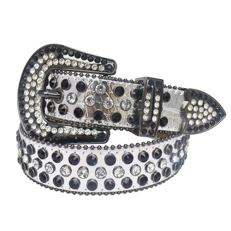 Rhinestone Western Cowboy Belt for Women Unisex