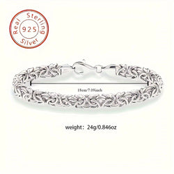 Silver Byzantine Emperor Chain Bracelet