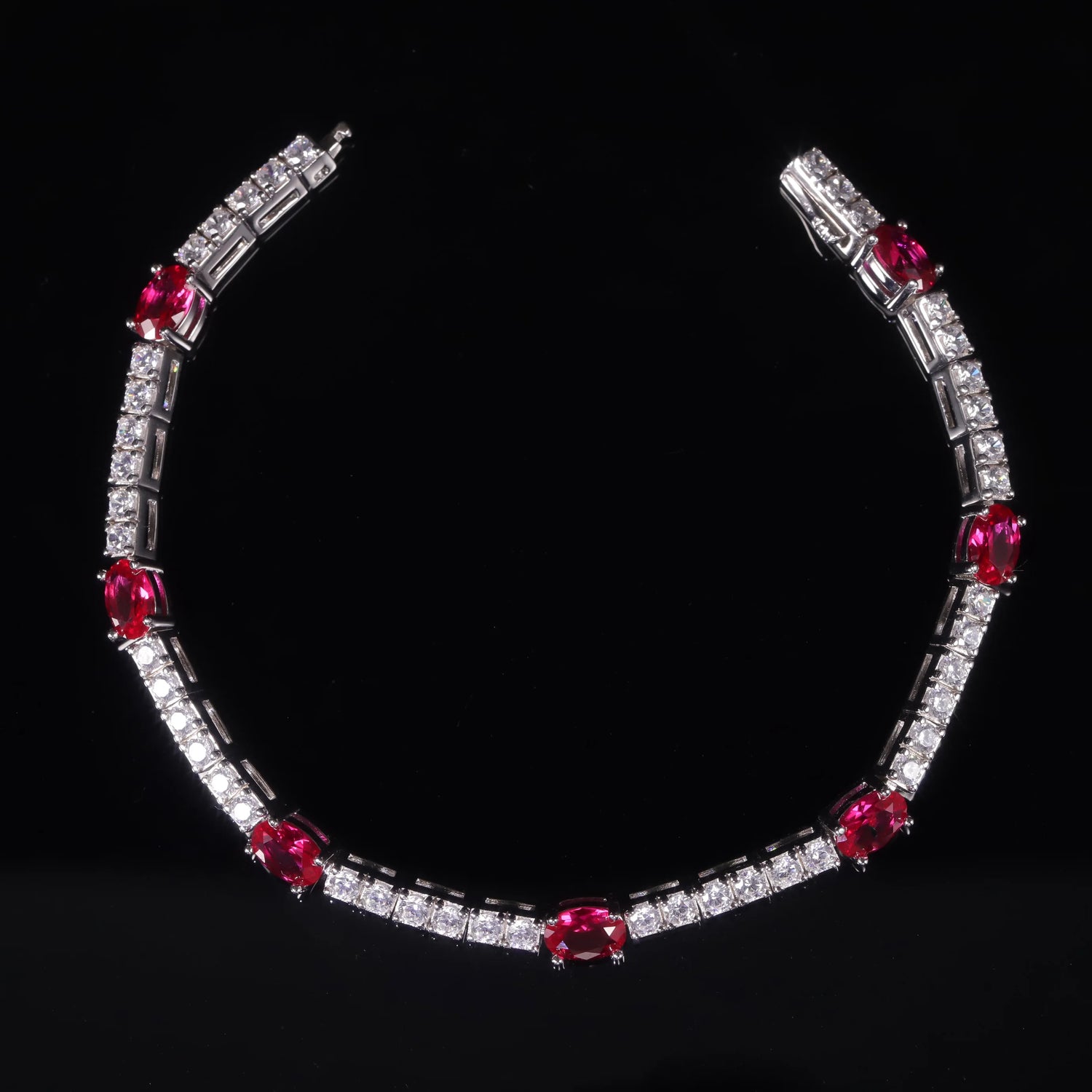 Lab-Grown Ruby Tennis Bracelet