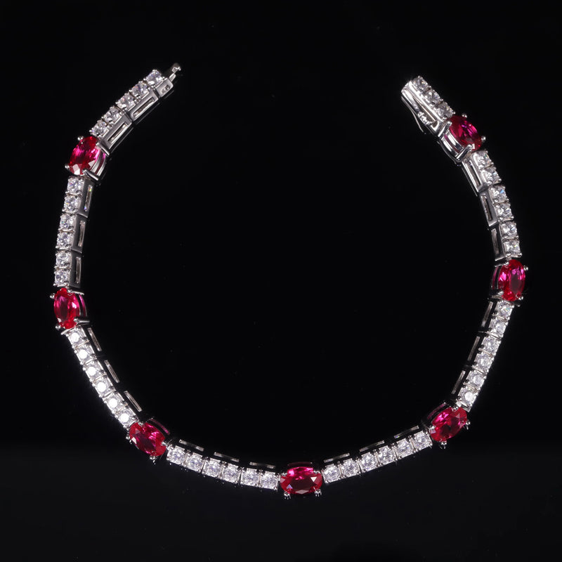 Lab-Grown Ruby Tennis Bracelet