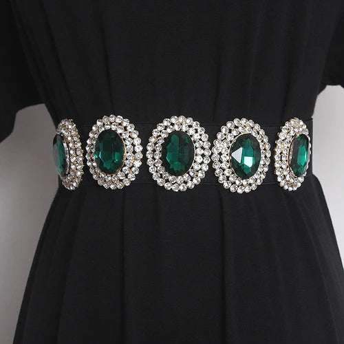 Luxury Rhinestone Pearl Waist Belt - Elegant & Chic