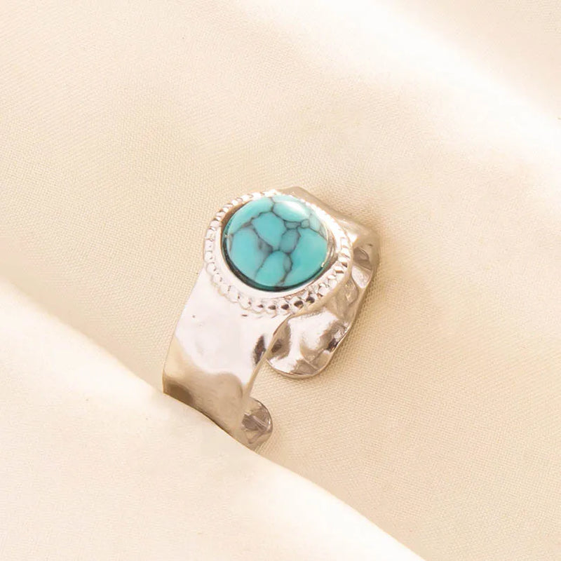 Boho Turquoise Adjustable Ring 