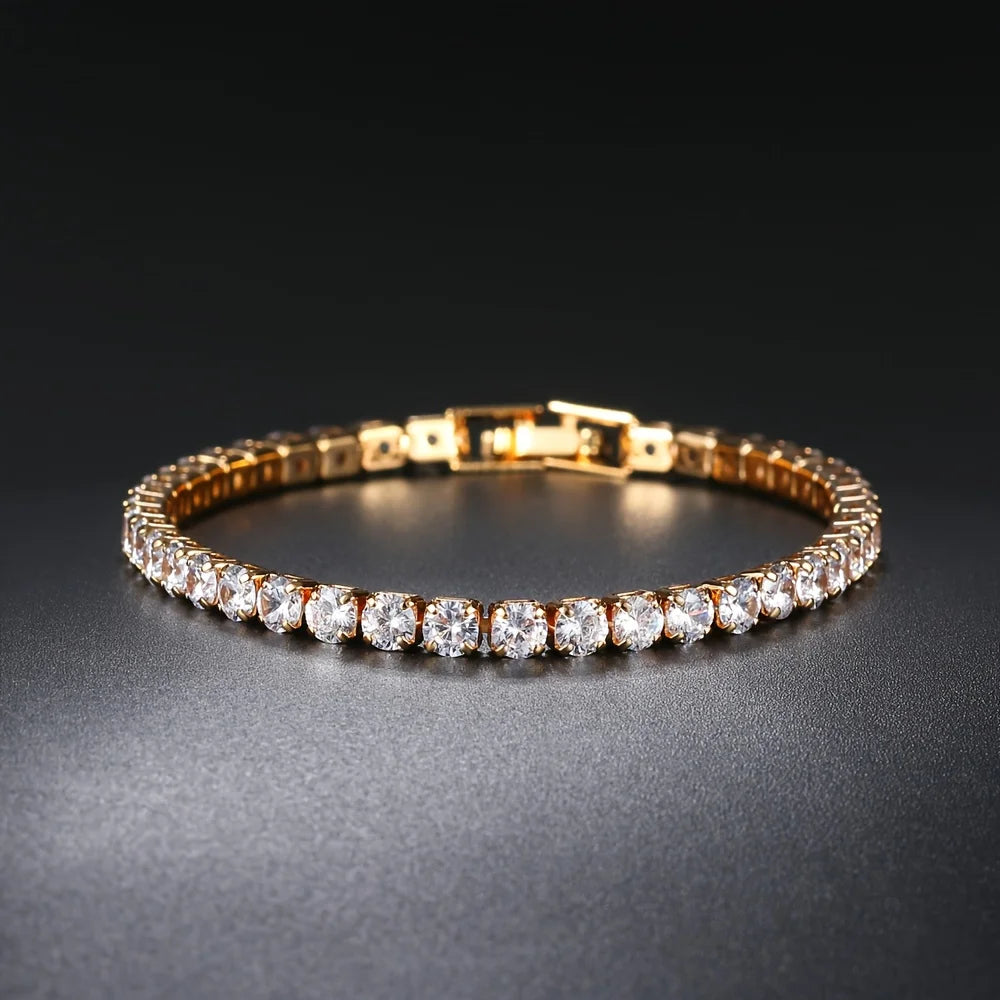 Pure Copper Zirconia Tennis Chain Bracelet