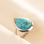 Boho Turquoise Adjustable Ring 
