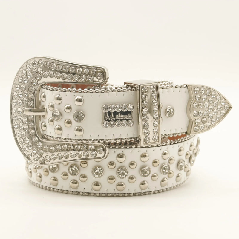 Shiny Silver BB Simon Belts - Stylish for Men & Women