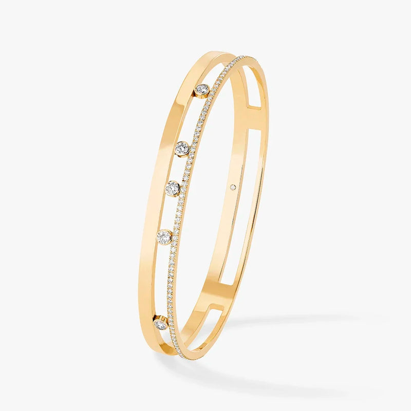 925 Sterling Silver Hollow Diamond Bracelet