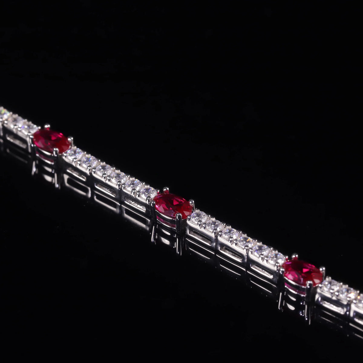 Lab-Grown Ruby Tennis Bracelet