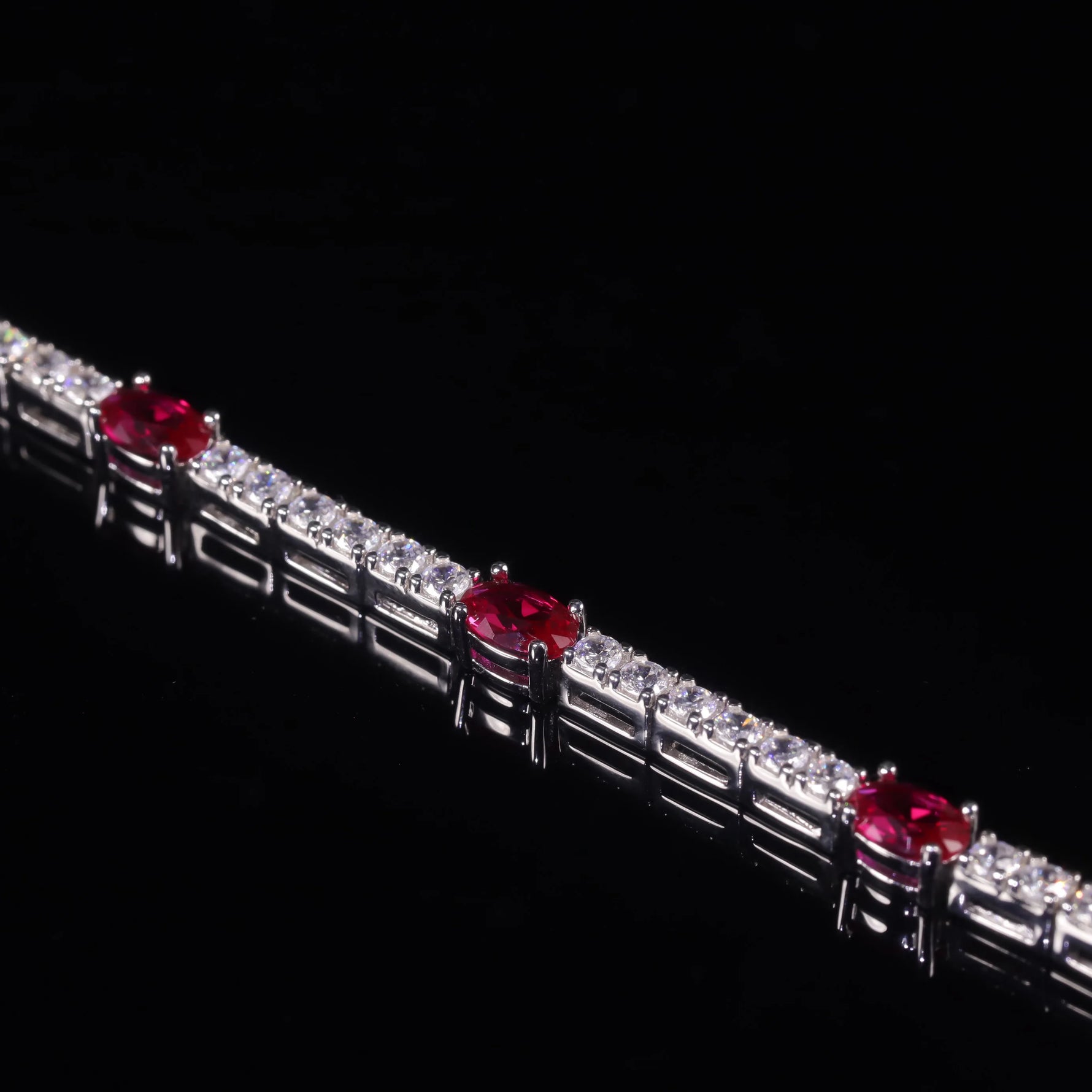 Lab-Grown Ruby Tennis Bracelet