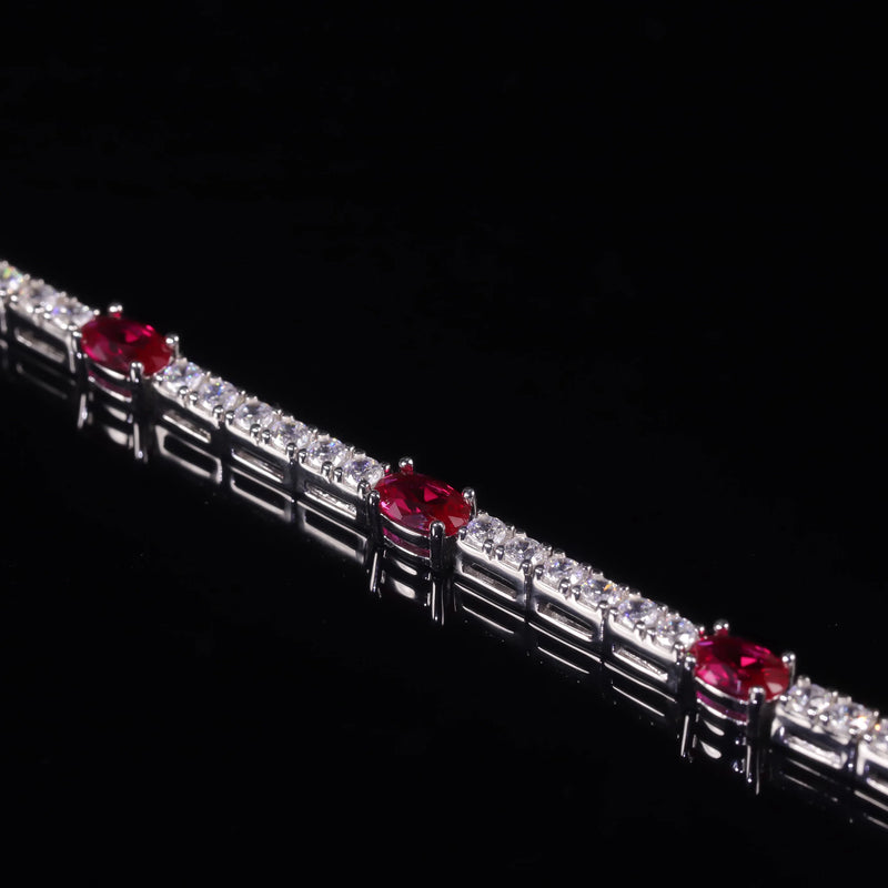 Lab-Grown Ruby Tennis Bracelet