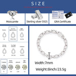 S925 Iced-Out Moissanite Bead Link Bracelet