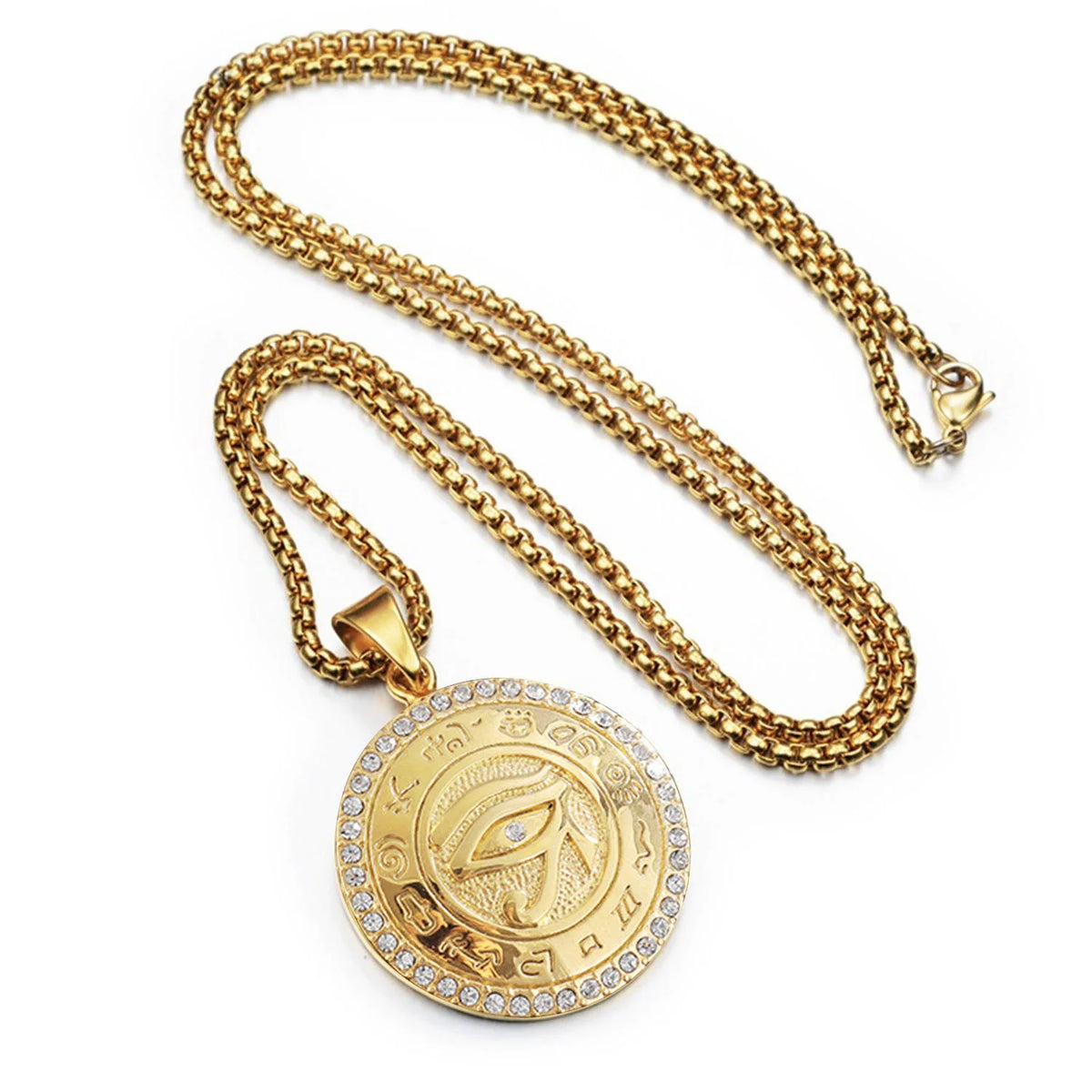 Iced Out Eye of Horus Pendant 