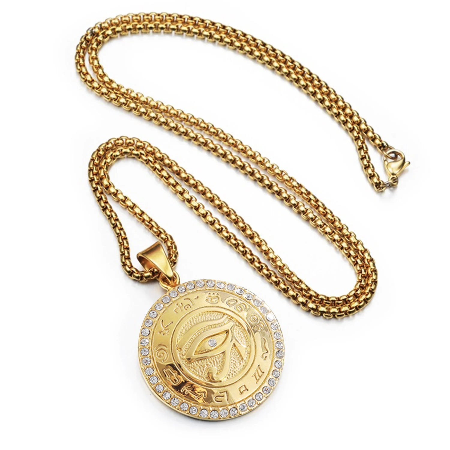 Iced Out Eye of Horus Pendant 