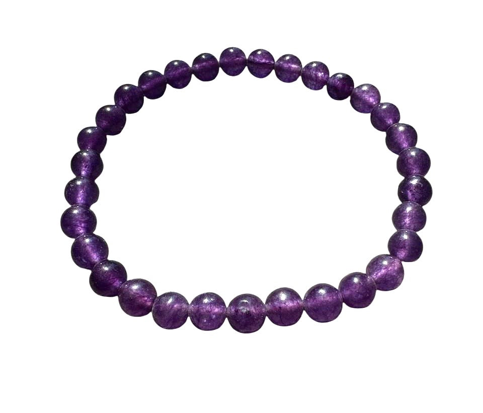Amethyst Beaded Bracelet (6–8mm)