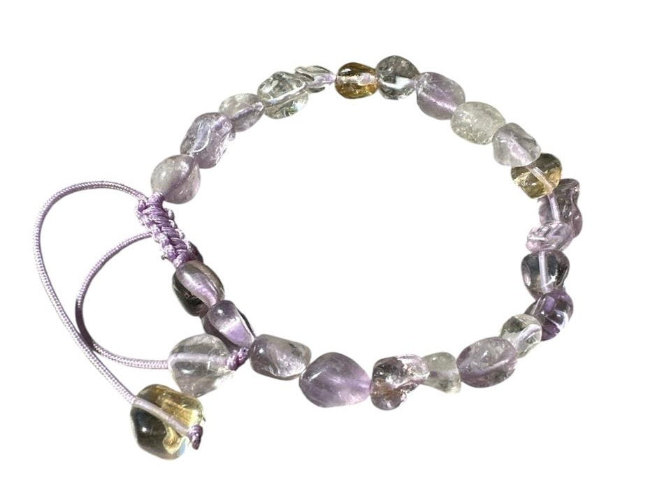 Ametrine Bracelet – Amethyst & Citrine Crystal Beads