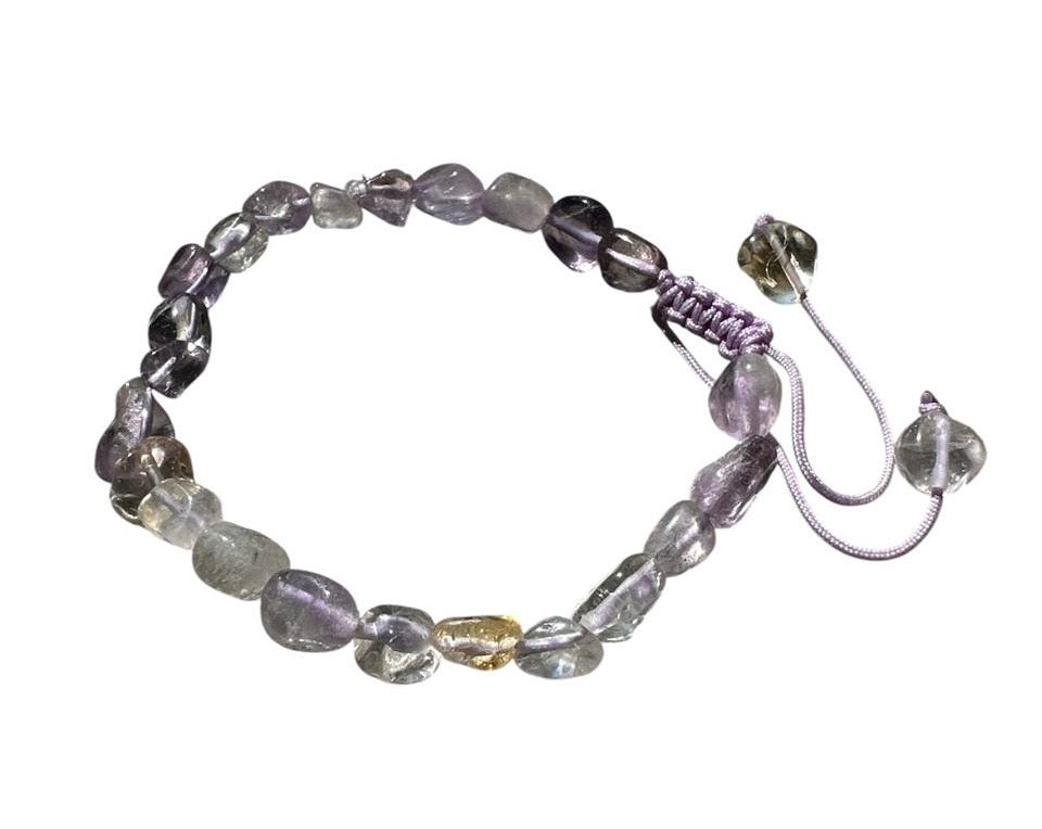 Ametrine Bracelet – Amethyst & Citrine Crystal Beads