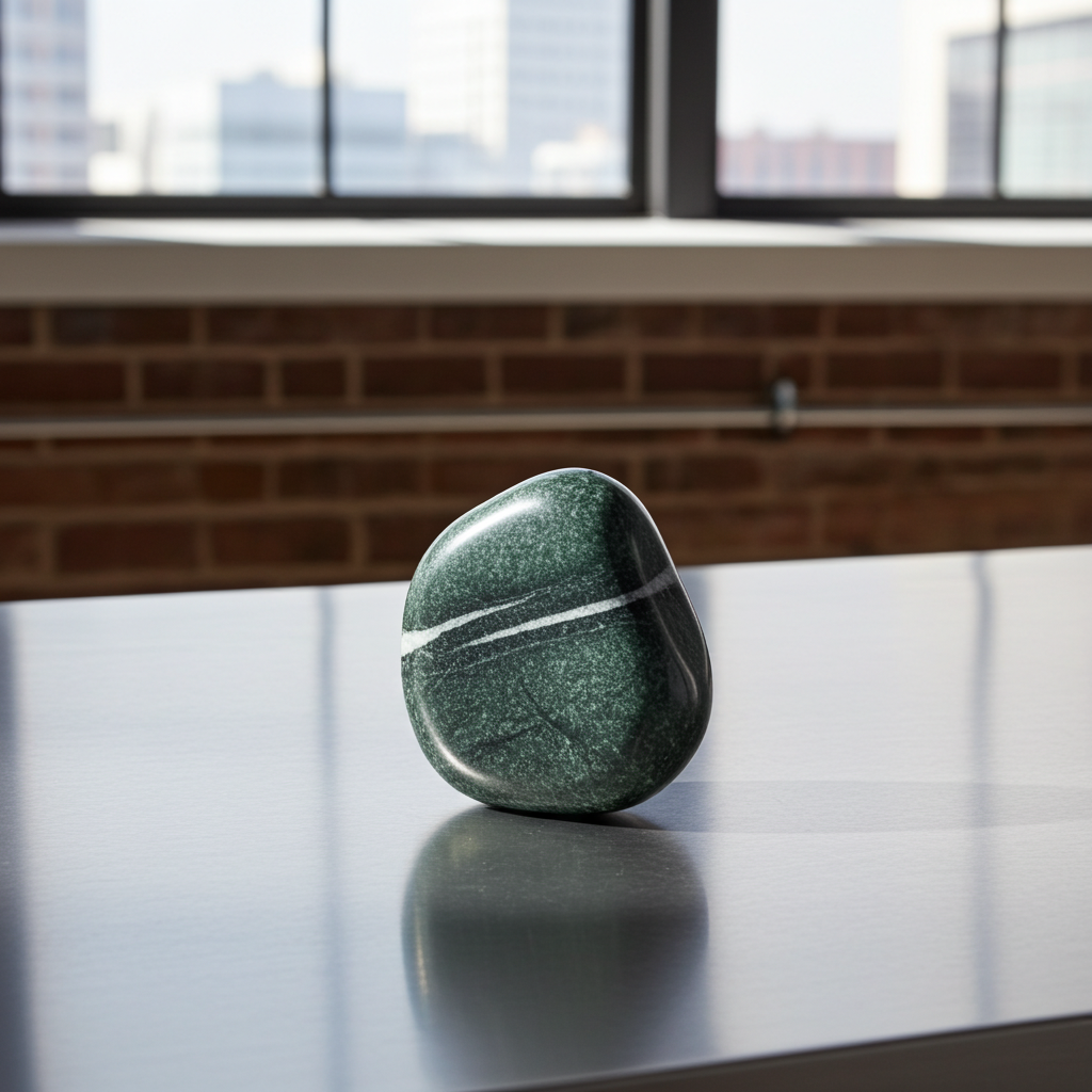 Prehnite tumbled healing crystal stone for heart chakra work, emotional balance, and spiritual use.
