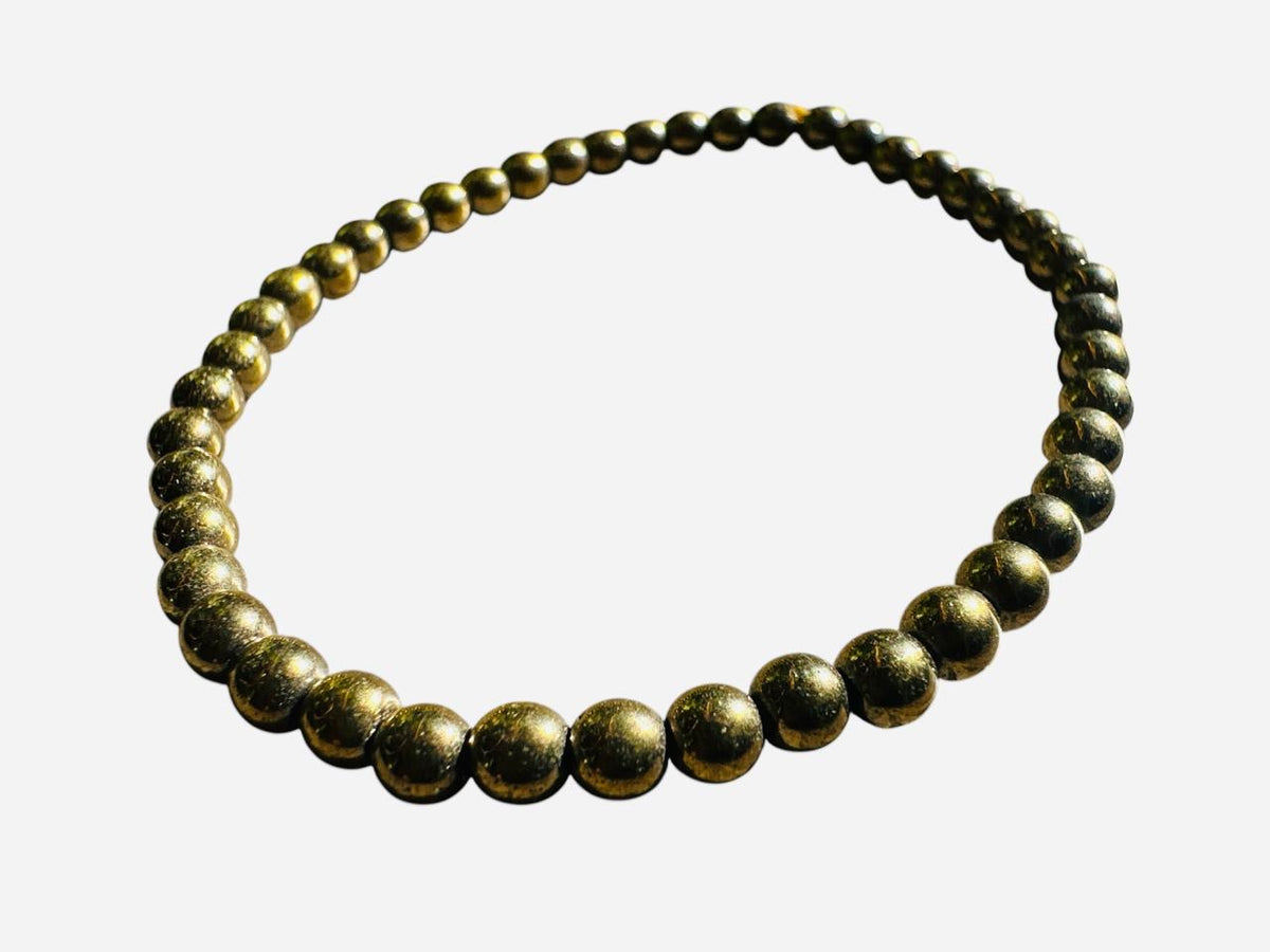 Small Pyrite Bead Bracelet