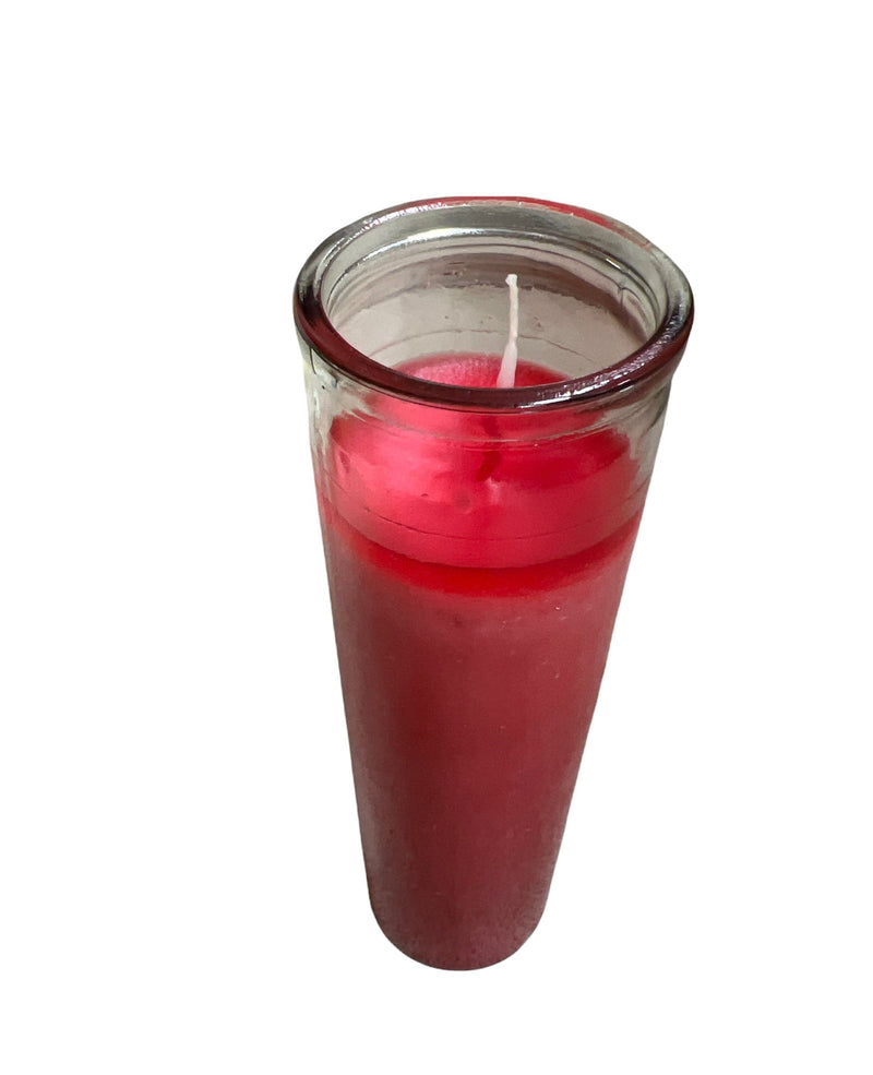 Glass Jar Candle Red