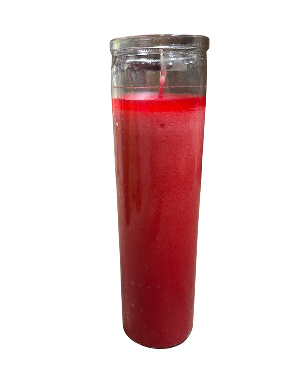 Glass Jar Candle Red