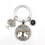 Crystal Stone Tree of Life Statement Keychain