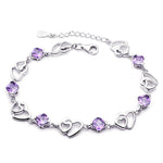 Crystal Heart Charm Bracelets
