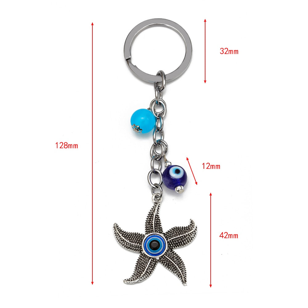 Eye Camel Starfish Charm Evil Eye Keychain