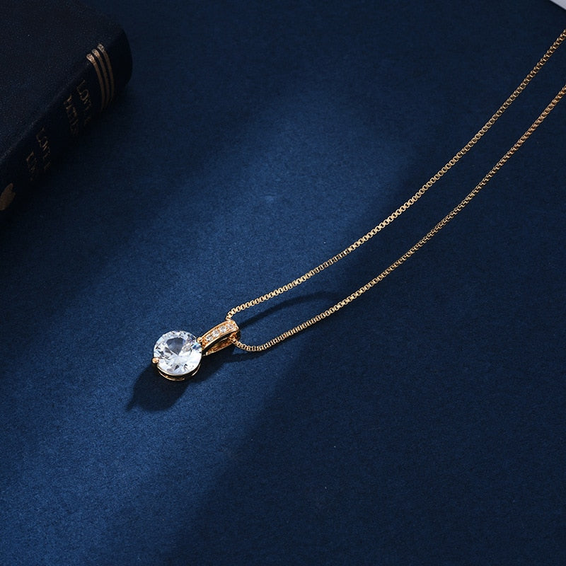 925 Sterling Silver Geometric Drop Necklace Clavicle Chain