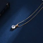 925 Sterling Silver Geometric Drop Necklace Clavicle Chain