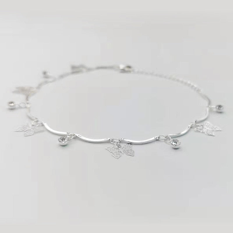 Butterfly Rhinestone Anklet