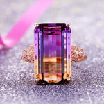 Rose gold color gemstones Finger Rings