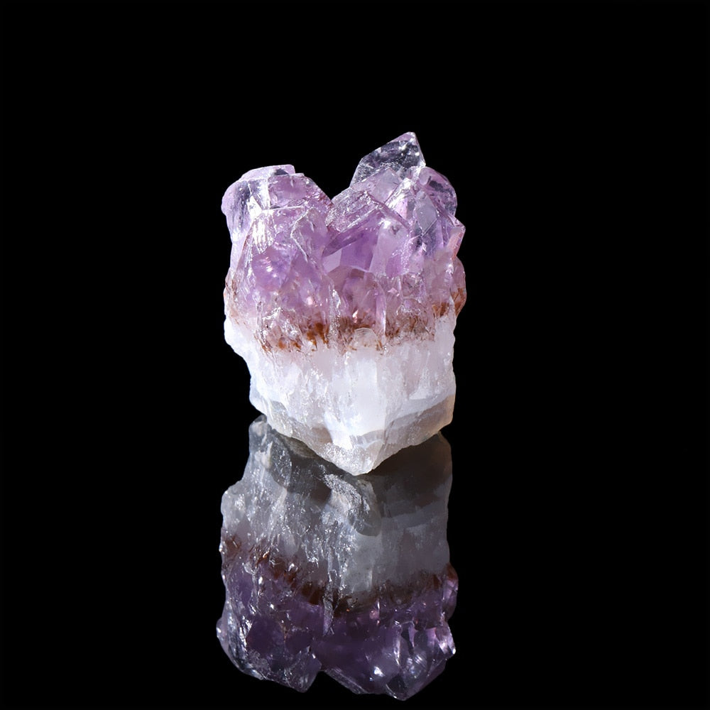 Natural Amethyst Cluster Quartz Crystal Mineral Specimen Healing Stone