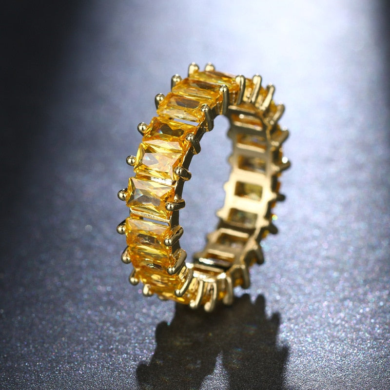 Elegant Zircon Crystal Engagement Rings