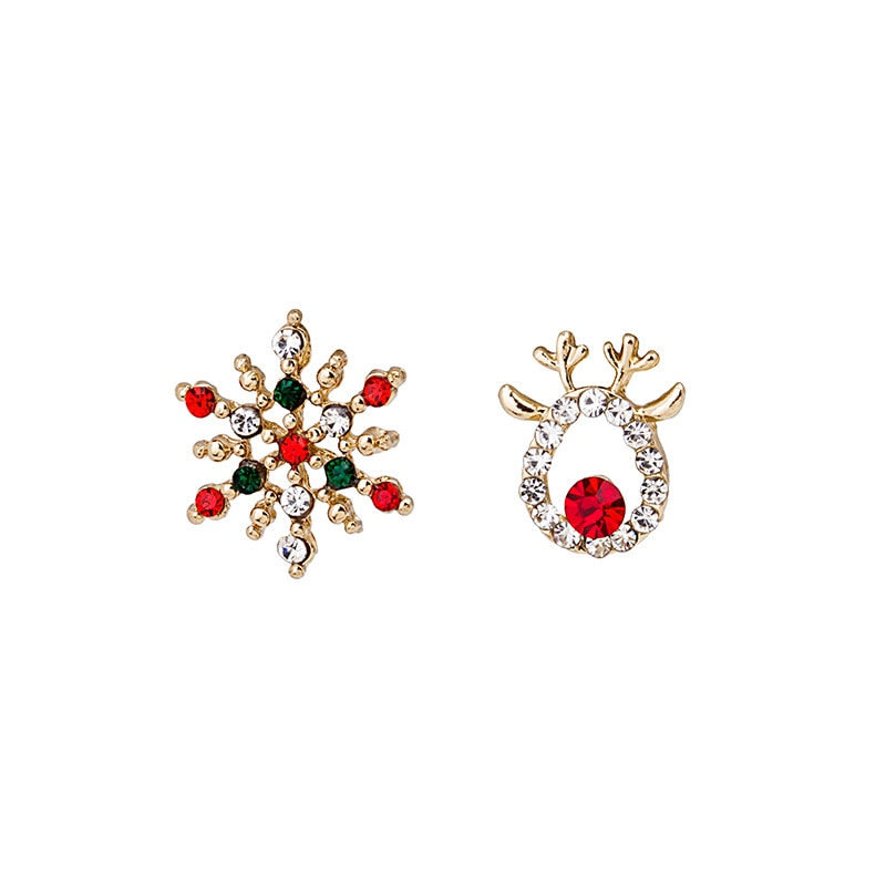 Crystal Deer Stud Earrings