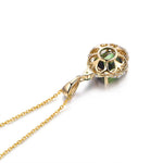 Small Emerald pendant necklace