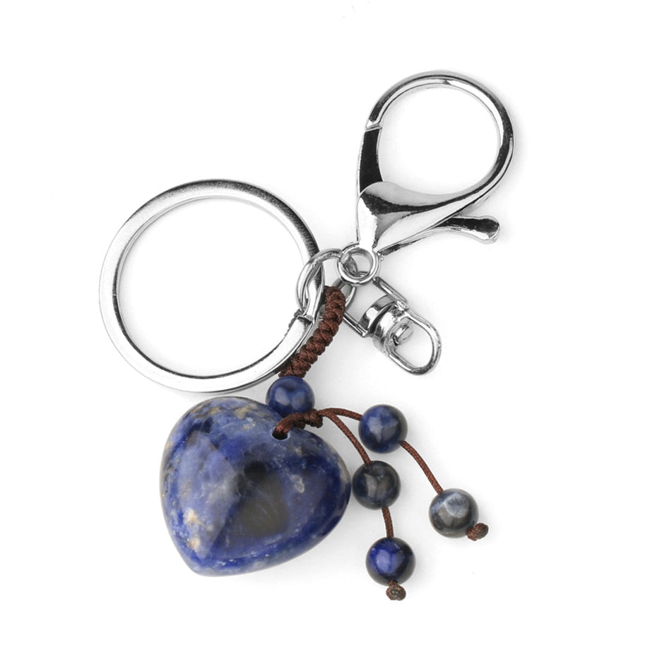  Pink Quartz Tiger Eye Keyring