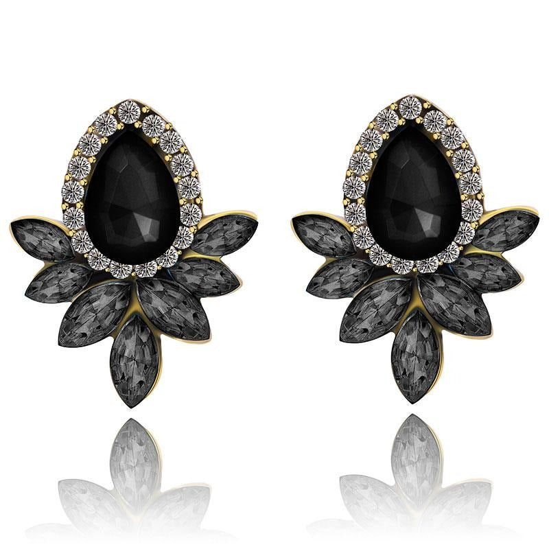 Fashion Crystal Water Drop Dangle Earrings