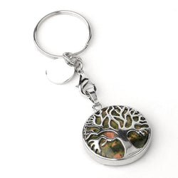 Luxury Crystal Stone Tree of Life Keychain