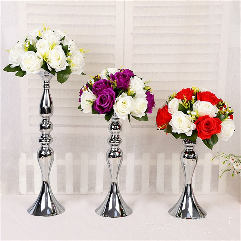 Metal Candle Holders Flowers Vase Candlestick