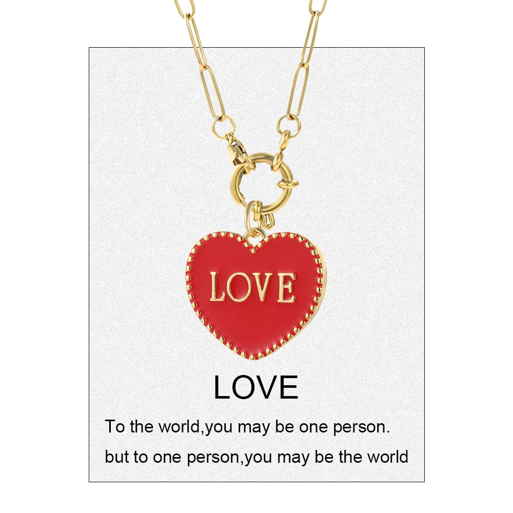 Red Heart Love Pendant for Women