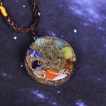 Orgonite Pendant  7 Chakra Necklace